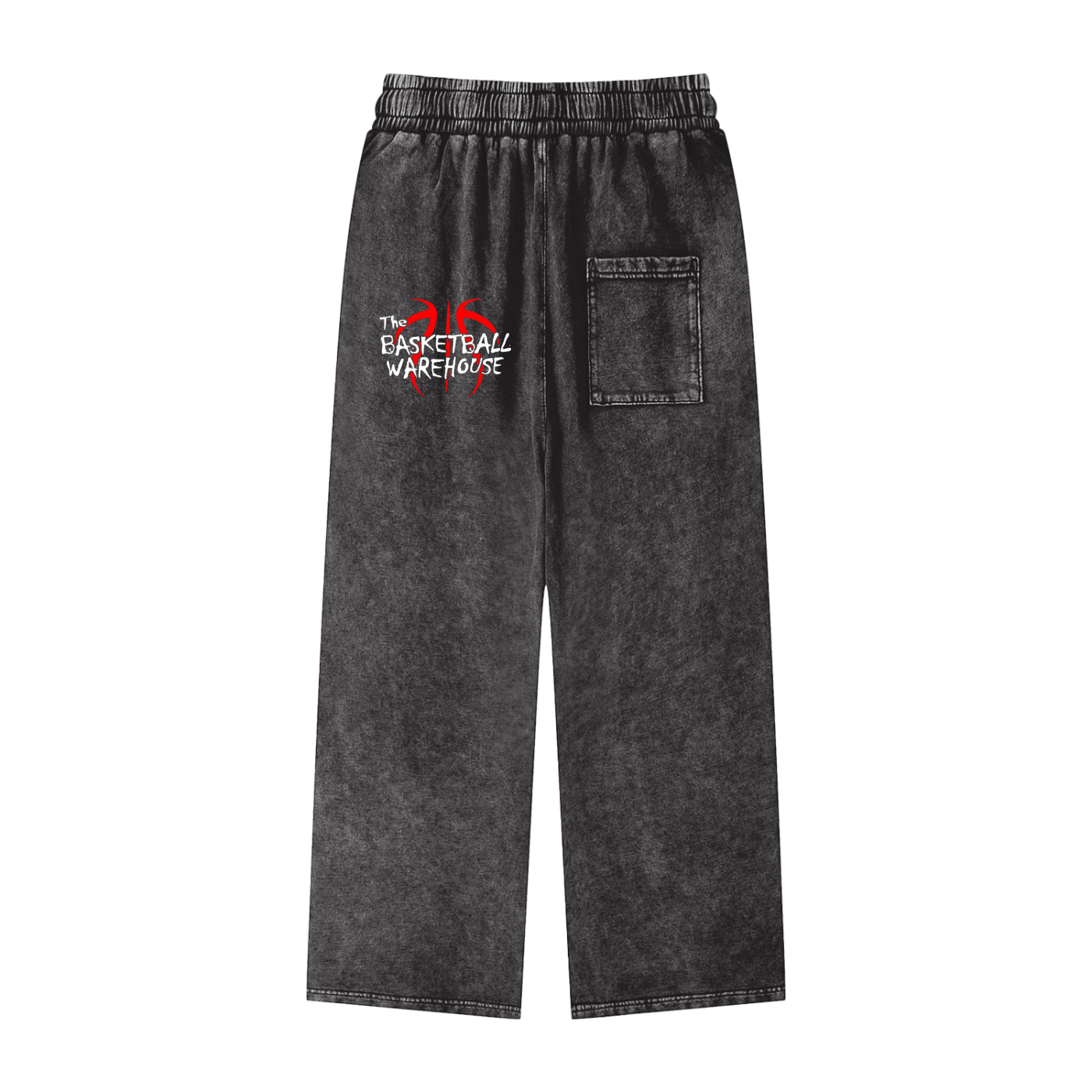 BW Acid Wash Straight Leg Casual Pants