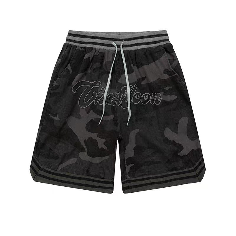 Camo Loose five point casual basketball sports pants