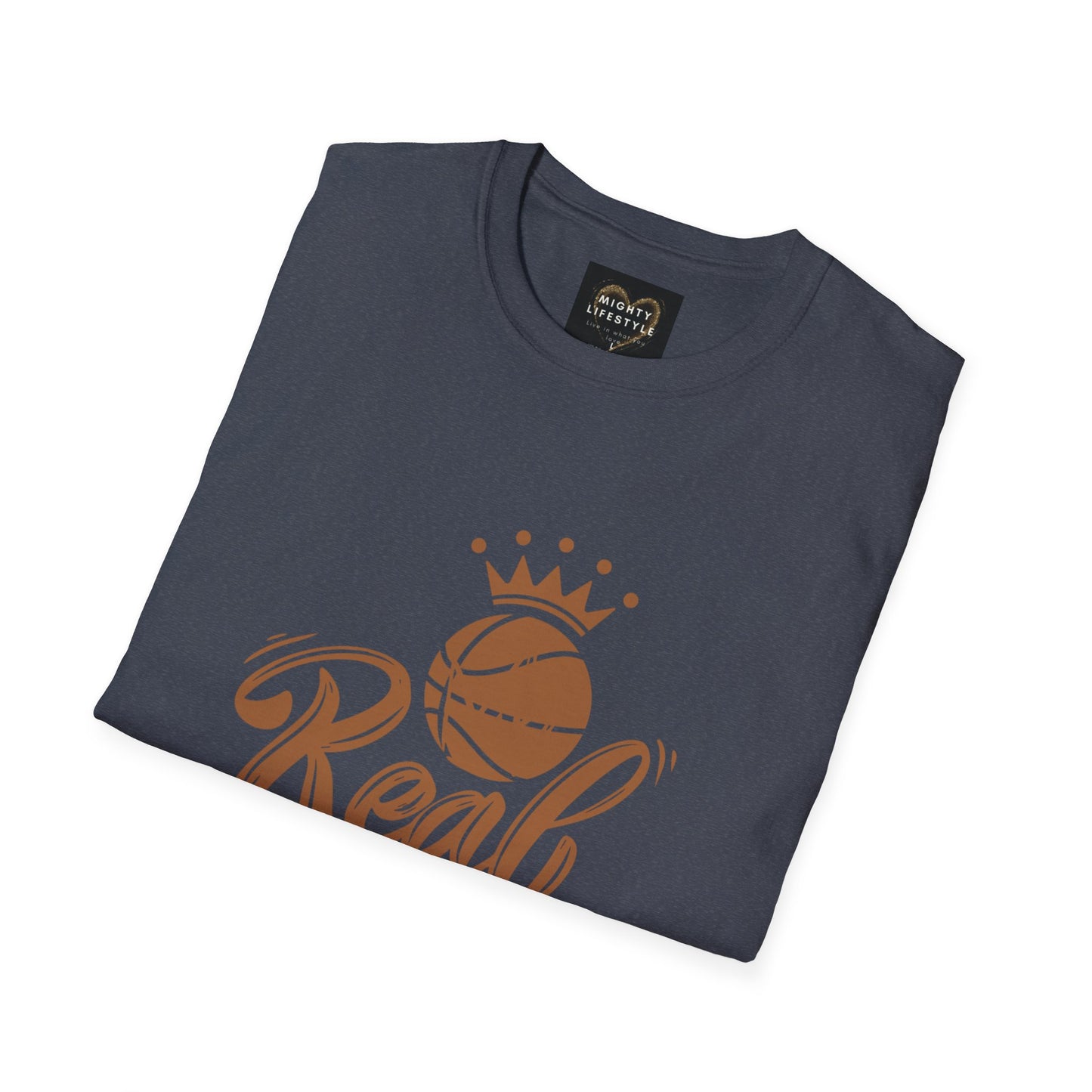 Real King | Basketball Shirt | Men’s Basketball King Shirt | Sports Shirt | Baller Shirt | Mighty Lifestyle | Softstyle T-Shirt
