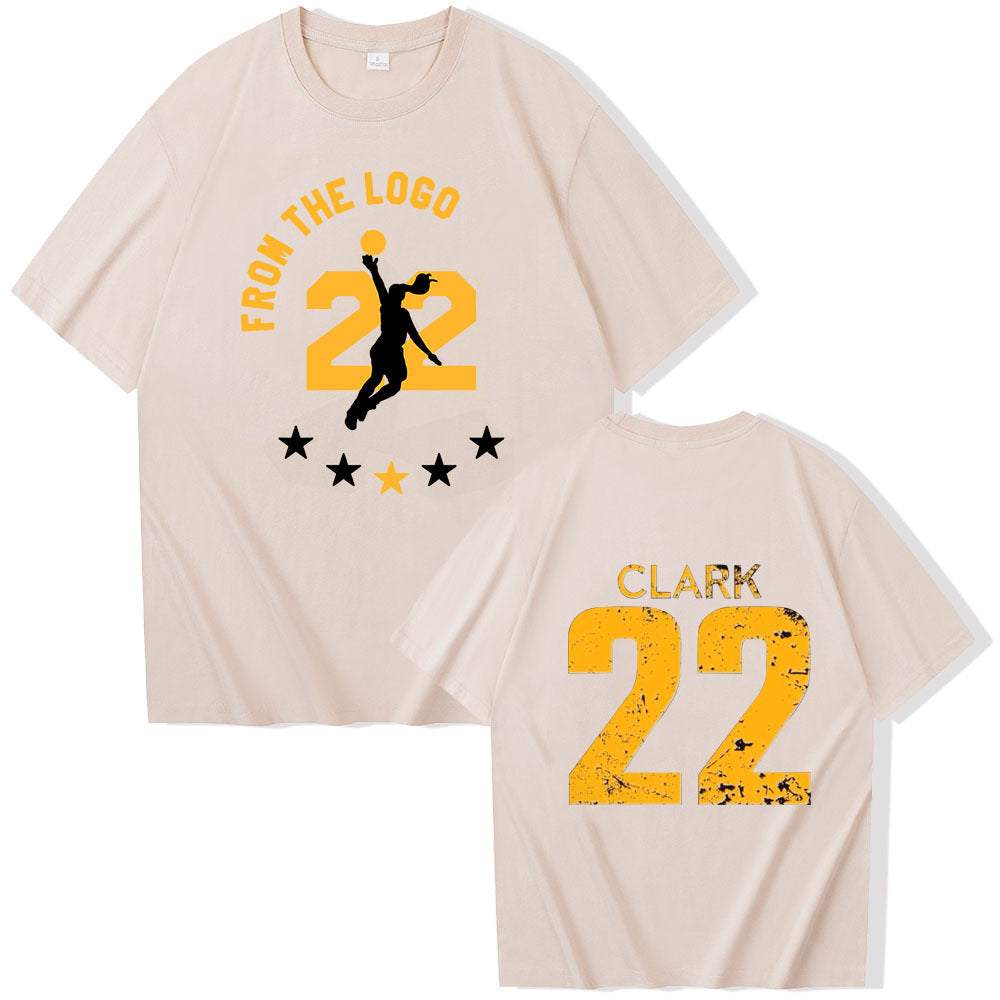 From THE LOGO CC Basketball Printed Loose Short Sleeves for Men and Women