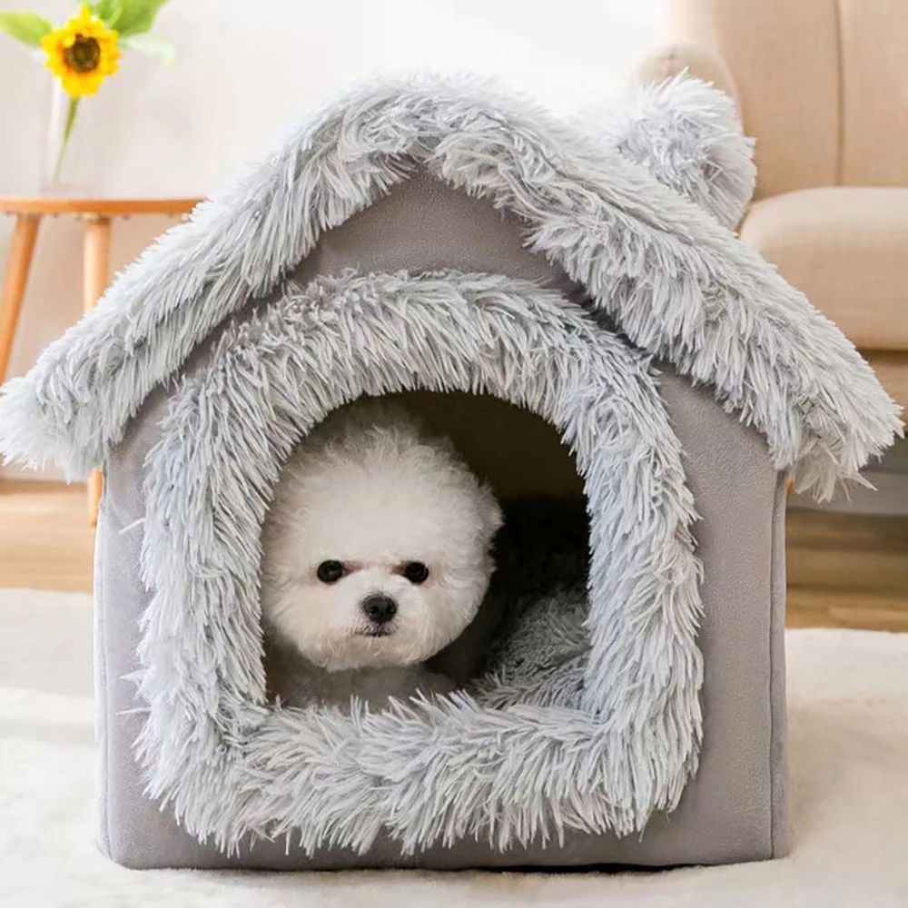 Pet Nest | Bunny Nest | Cat Dog Nest Warm in Winter All Seasons Common Small House Pet Nest Villa Online Red Nest