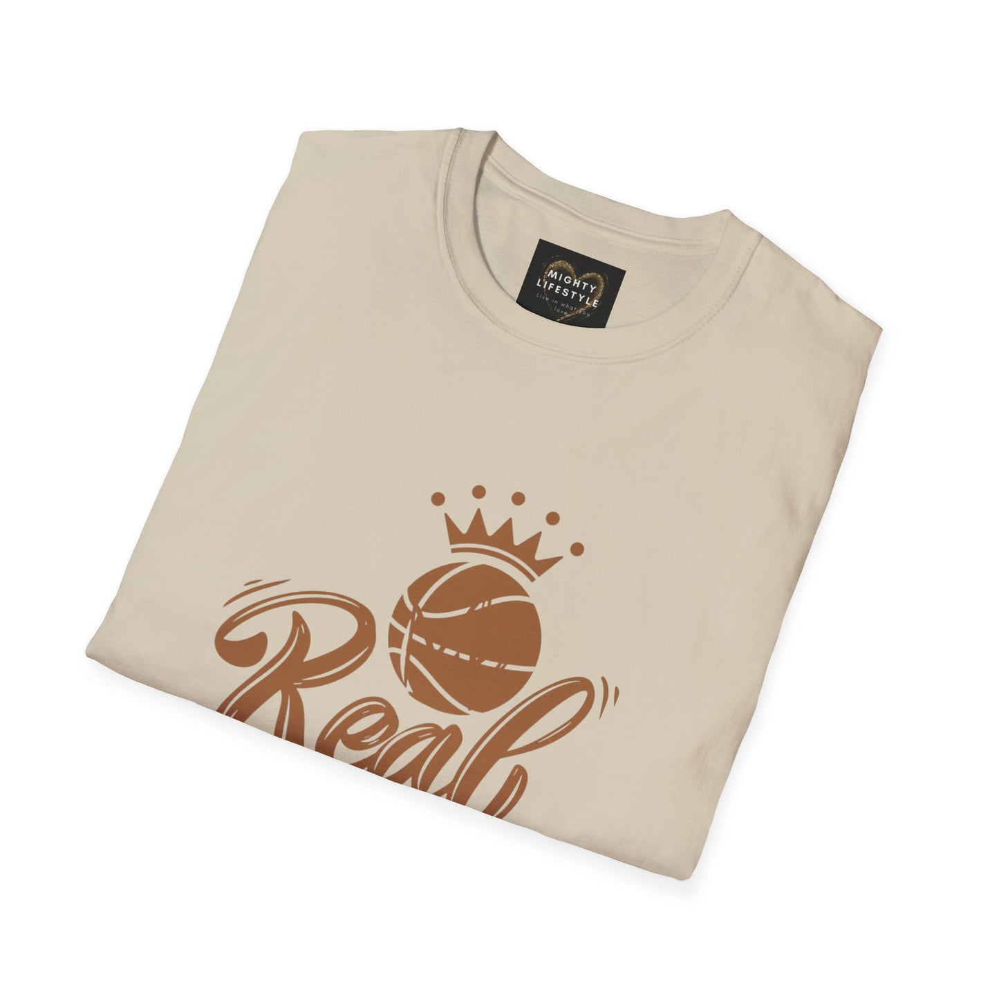 Real King | Basketball Shirt | Men’s Basketball King Shirt | Sports Shirt | Baller Shirt | Mighty Lifestyle | Softstyle T-Shirt