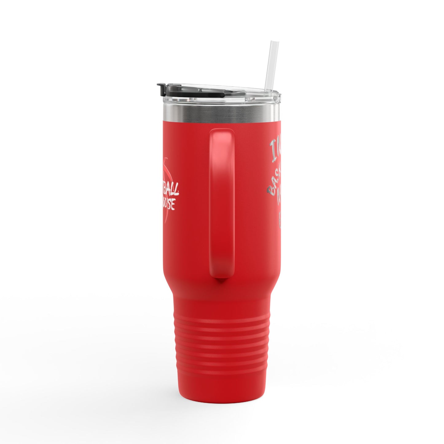 BW in My Basketball Mom Era Basketball Insulated Travel Mug - 40oz - Perfect for Sports Enthusiasts