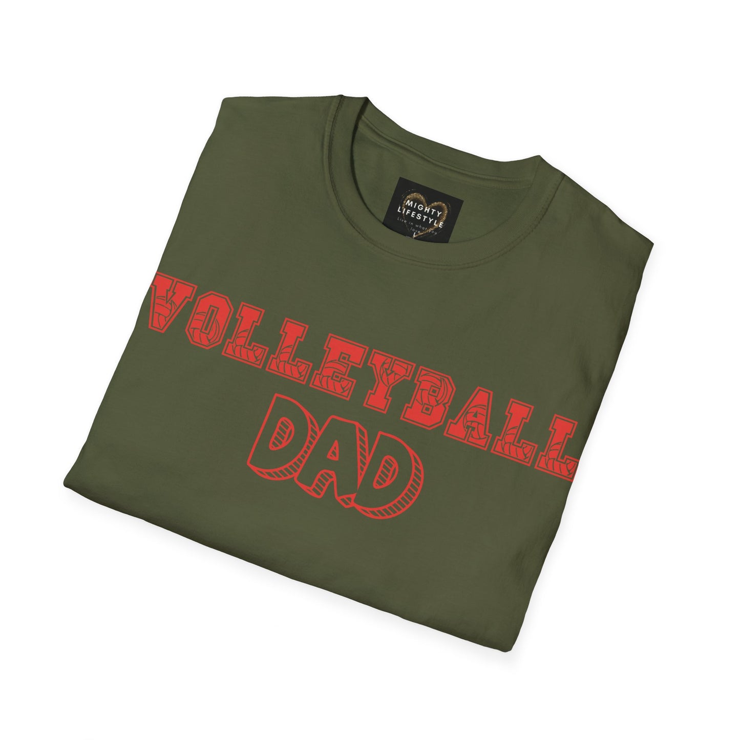 Volleyball Dad | Volleyball Shirt | Sports Shirt | Gift for Dad Gift for Father | Baller Shirt | Mighty Lifestyle | Softstyle T-Shirt