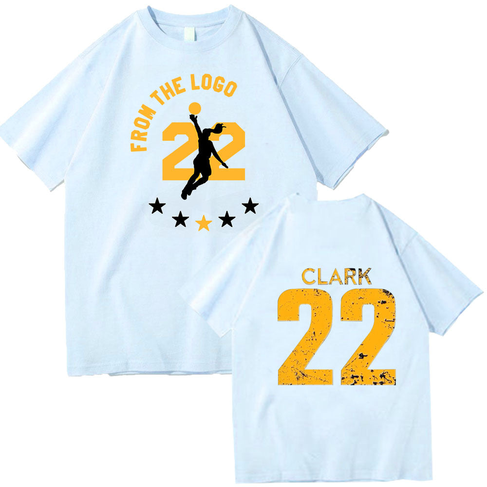 From THE LOGO CC Basketball Printed Loose Short Sleeves for Men and Women