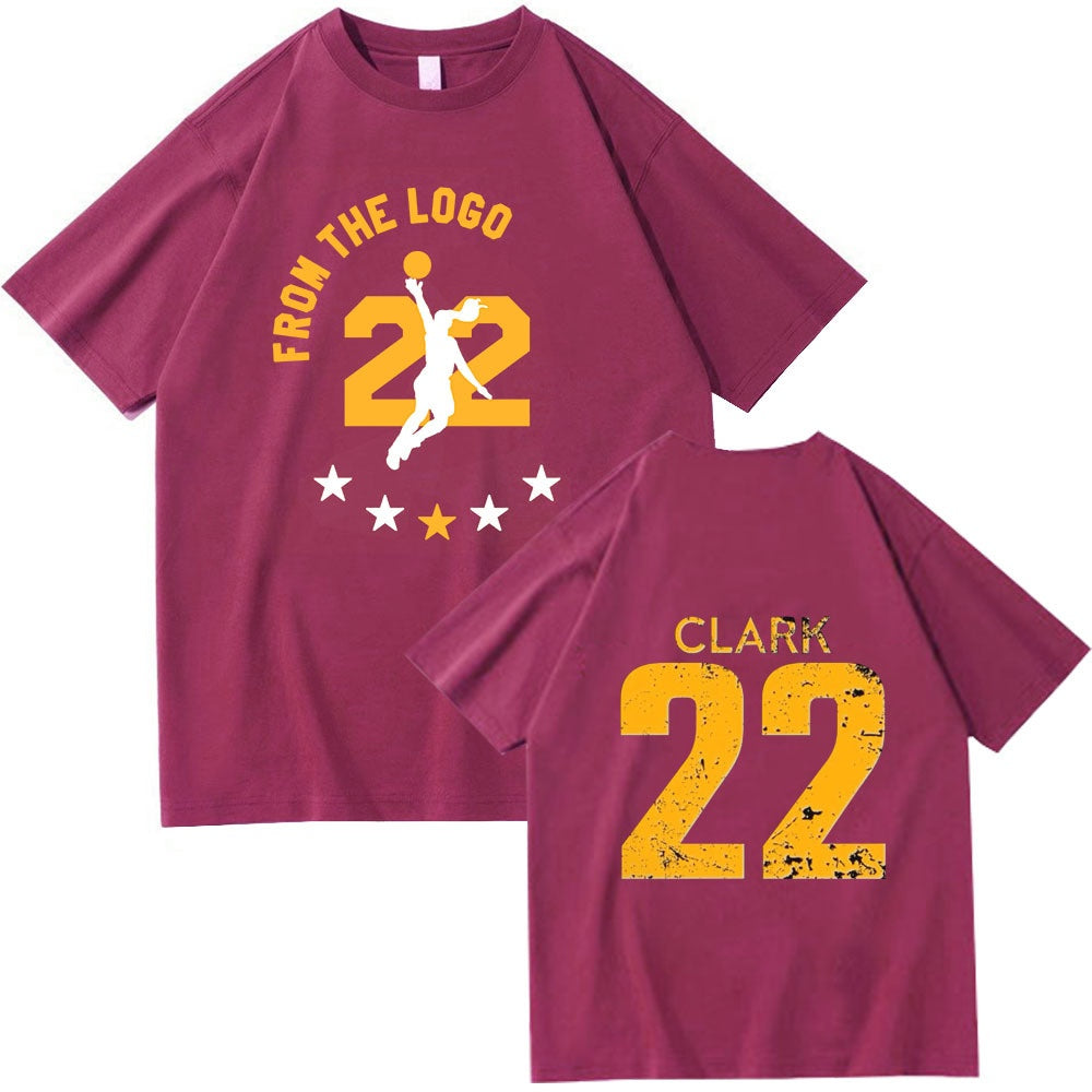 From THE LOGO CC Basketball Printed Loose Short Sleeves for Men and Women
