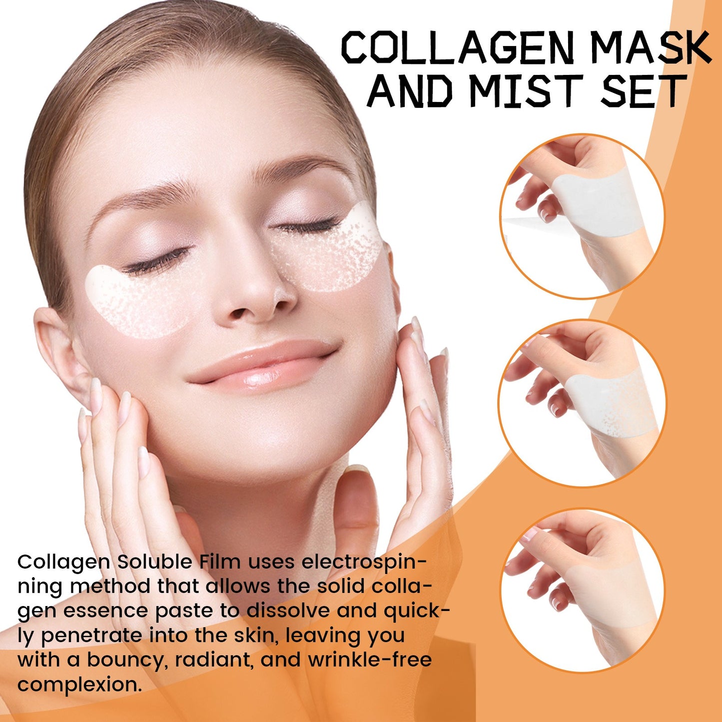 Youthful Reverse Wrinkles Collagen Eye Mask Spray Set Anti aging anti wrinkle anti aging collagen hydrating and moisturizing