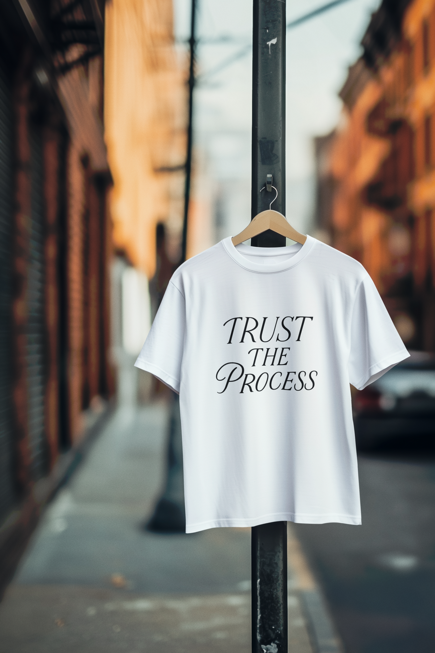 Trust The Process Heavyweight Unisex Crewneck T-shirt | Gildan® 5000 – Christian Apparel by Mighty Lifestyle