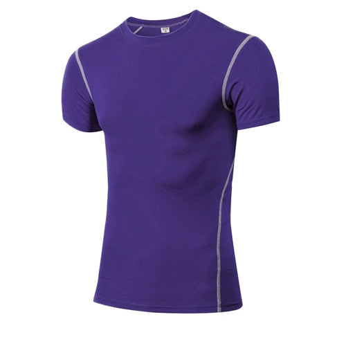 Men’s Quick-Dry Compression Sport Shirt – Running, Fitness, Soccer, Basketball & Gym Jersey