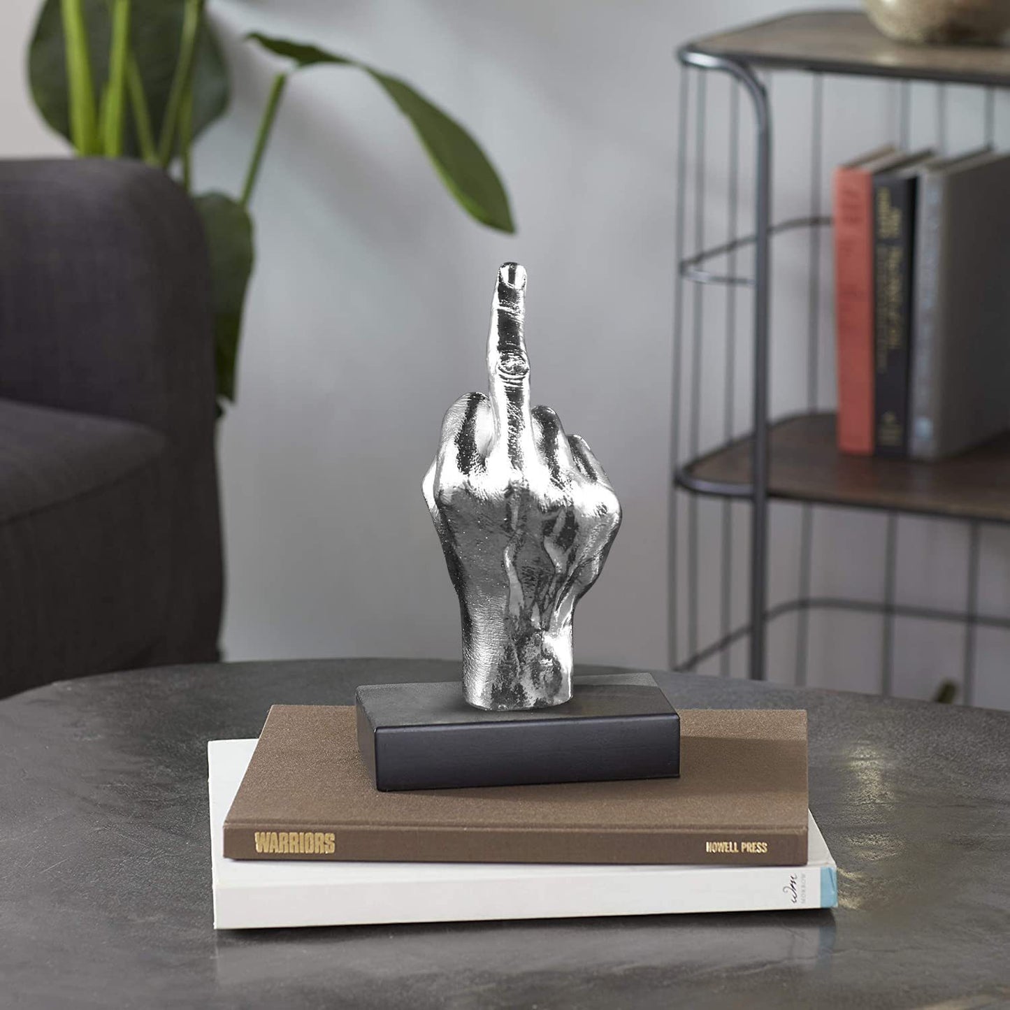F It | Personality Resin Gesture Vertical Middle Finger Statue Finger Sculpture Decoration Home Art Ornament Decoration Funny Art