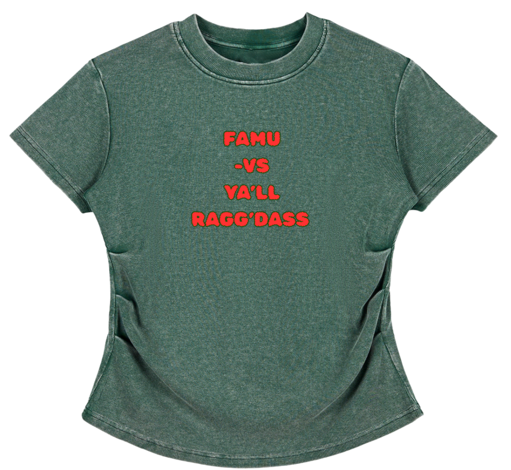 FAMU Shirt Vintage Washed Bodycon Cotton T-Shirt | Ragg’Dass