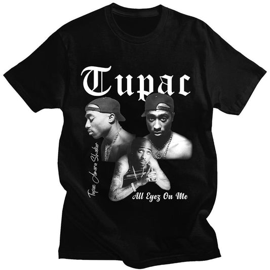 Rapper Tupac 2Pac Graphic T-Shirt for Women and Men – Fashion Milk Silk Tee – Hip Hop Legend Shirt