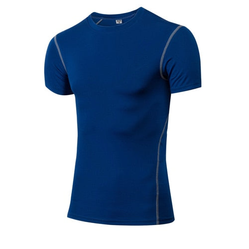 Men’s Quick-Dry Compression Sport Shirt – Running, Fitness, Soccer, Basketball & Gym Jersey