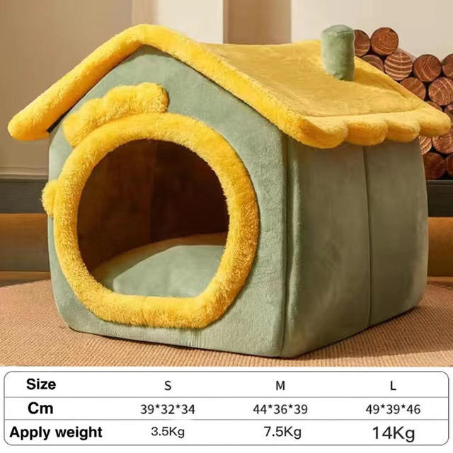 Pet Nest | Bunny Nest | Cat Dog Nest Warm in Winter All Seasons Common Small House Pet Nest Villa Online Red Nest