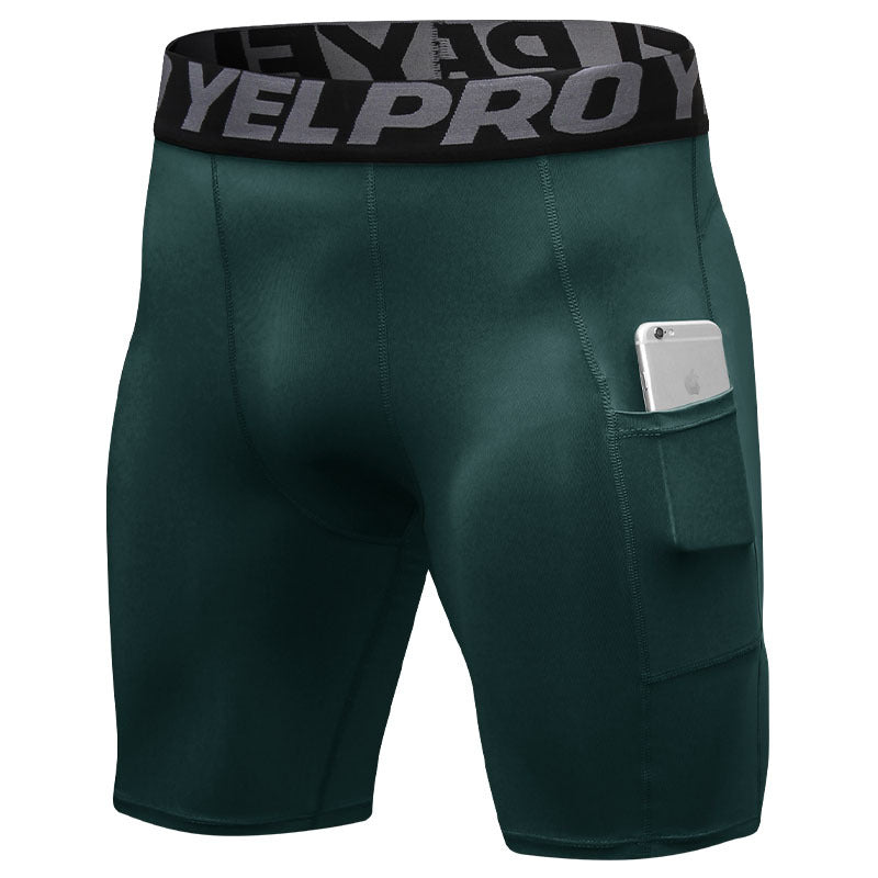 Sports Tights for Men Men's PRO Gym Shorts With Pockets Sports Running Training Sweat Drying Stretch Tights