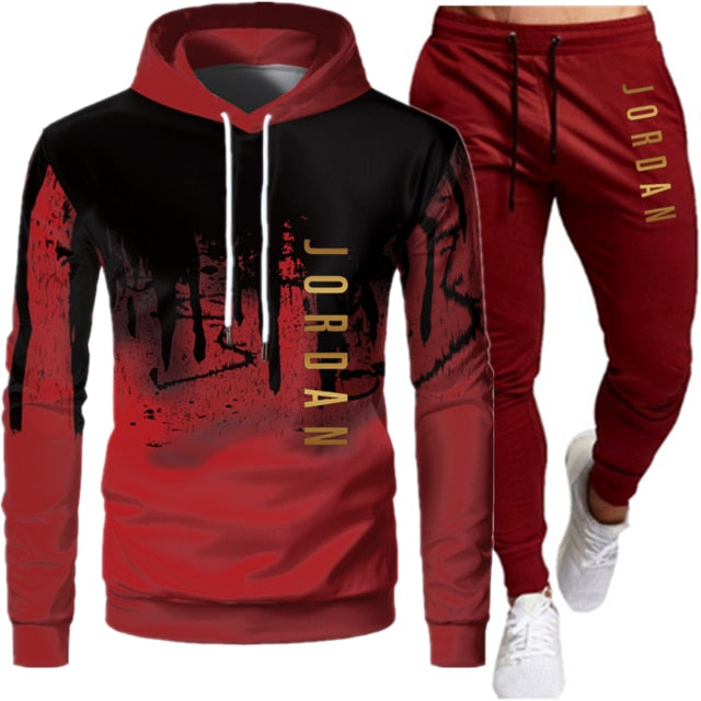 Men’s Jordan-Inspired Two-Piece Tracksuit – Autumn Winter Hooded Sweatshirt & Jogger Set, Streetwear Sportswear Outfit
Sets Tracksuit Men Autumn Winter Hooded Sweatshirt Drawstring Outfit Sportswear Two Piece Set
