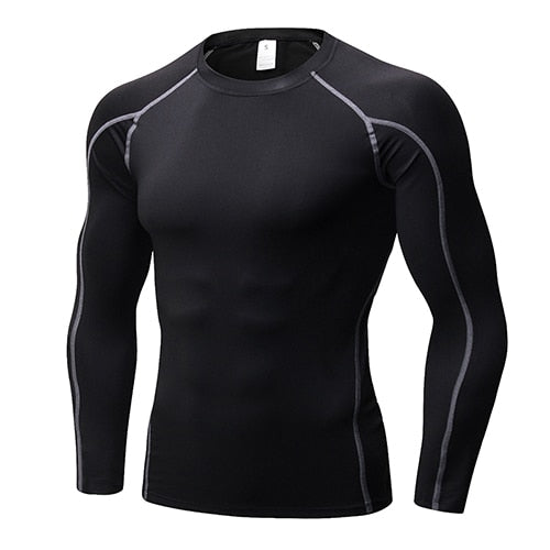 Men’s Quick-Dry Compression Sport Shirt – Running, Fitness, Soccer, Basketball & Gym Jersey