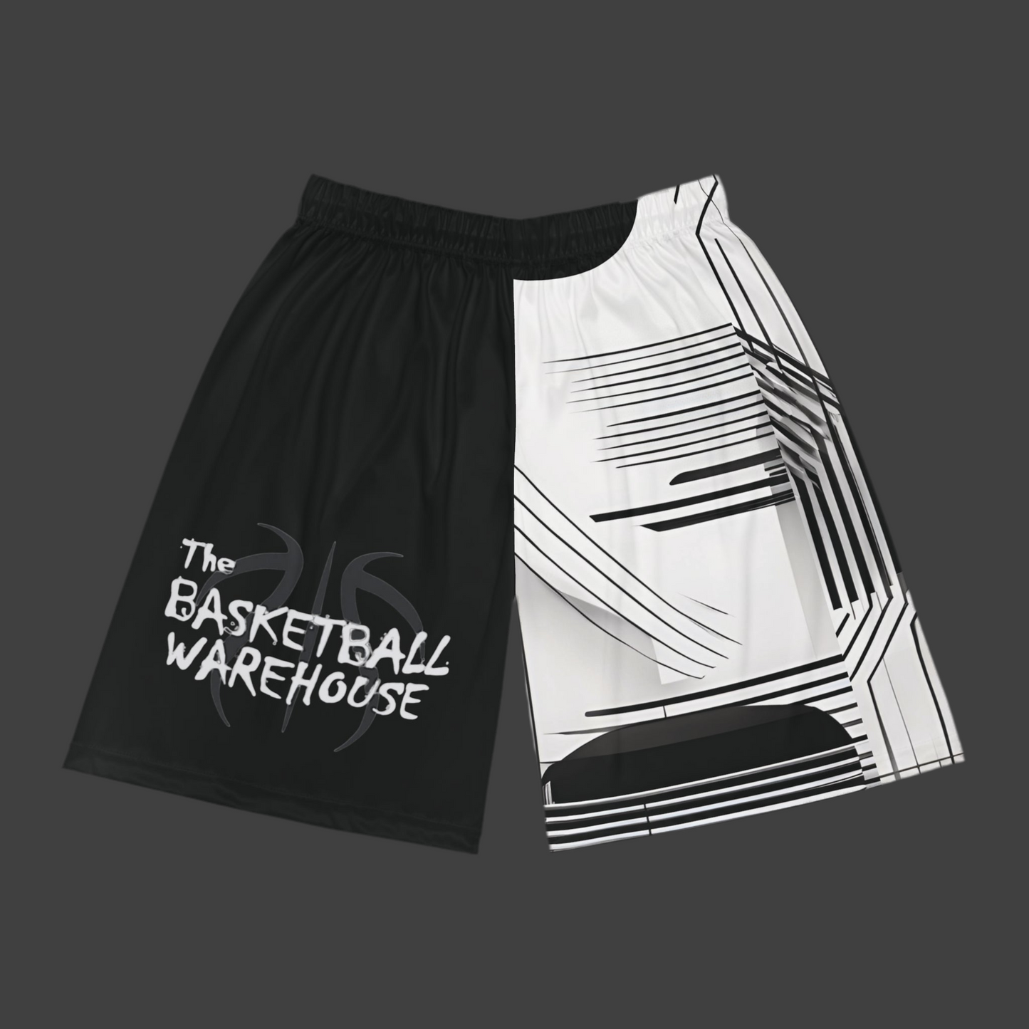 BW Black White Basketball Shorts - Hoopers