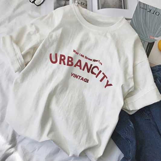 Women Print T-Shirt O-neck Short Sleeve Female Streetwear Oversized TShirt Casual shirts clothes summer Loose Hipster Tops Tees