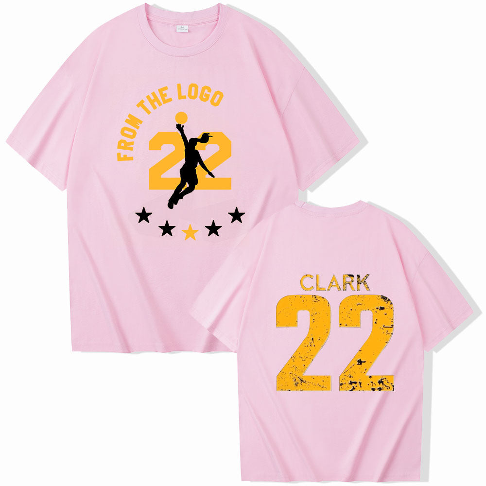 From THE LOGO CC Basketball Printed Loose Short Sleeves for Men and Women