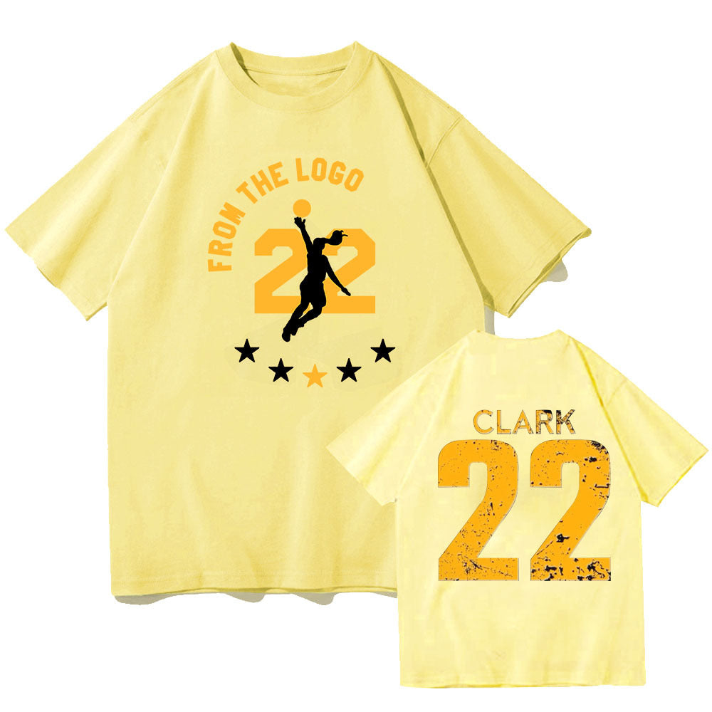 From THE LOGO CC Basketball Printed Loose Short Sleeves for Men and Women