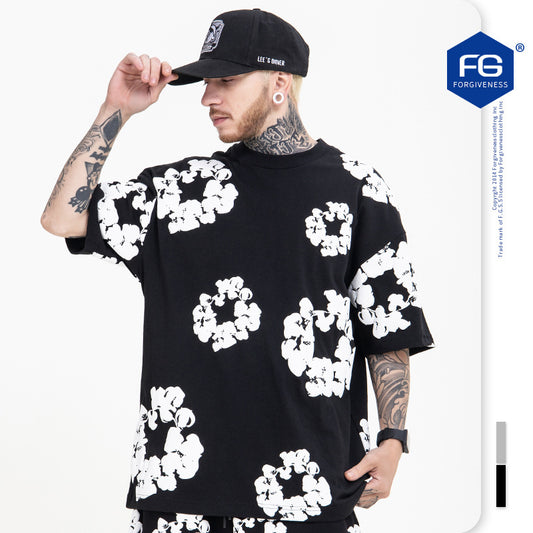 TikTok Viral Men’s Foaming Floral Print T-Shirt – High Street Oversized Hip Hop Short Sleeve Top
TikTok Viral Trendy Men's Foaming Full Print Floral Flower Shirt High Street Hip Hop Short Sleeve T-Shirt