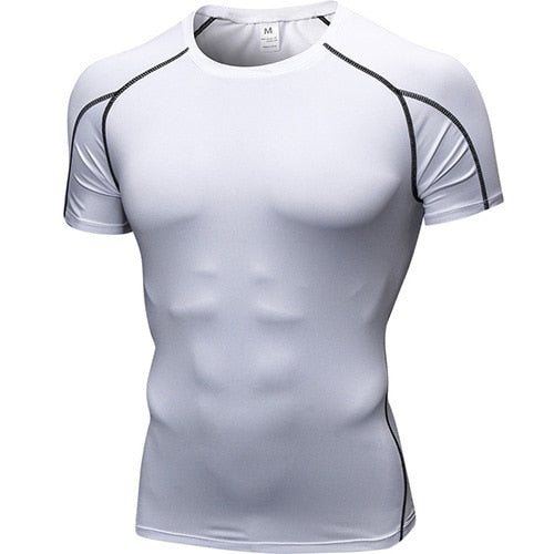 Men’s Quick-Dry Compression Sport Shirt – Running, Fitness, Soccer, Basketball & Gym Jersey
