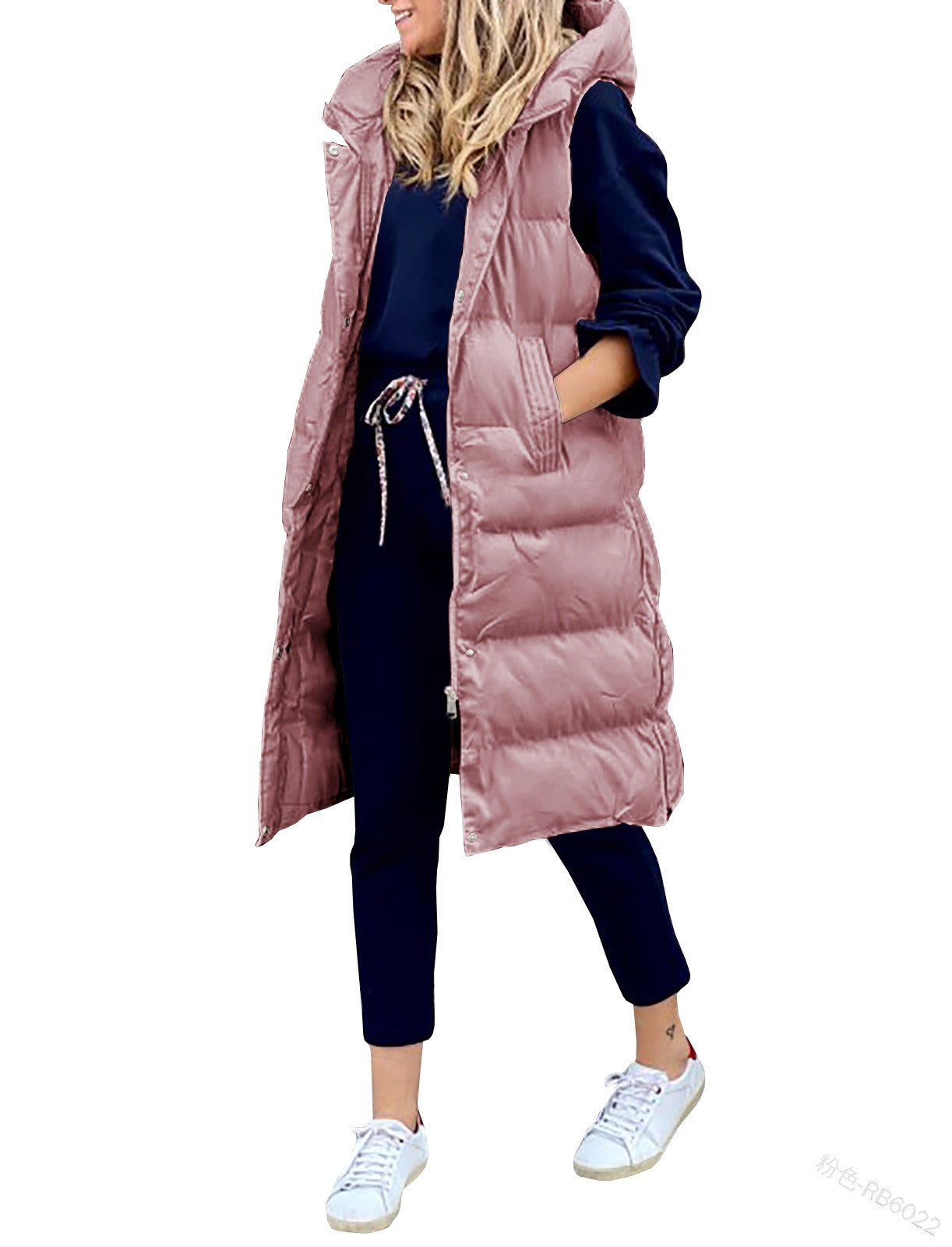 Senica Single Breasted Hooded Warm Cotton Jacket for Women