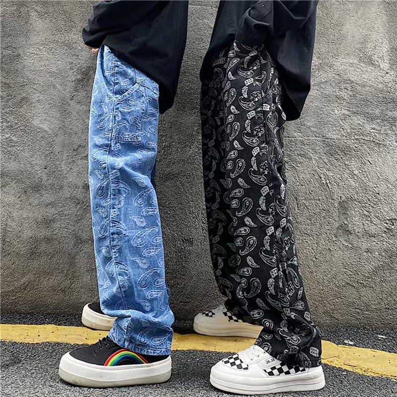 Top Dawg Men’s Streetwear Jeans – Trendy Straight-Leg Loose Fit Wide Leg Pants, Urban High-Street Denim Style for Fall & Winter | Top Dawg Jeans men's trendy straight leg loose streetwear Jean
pants trend wide leg