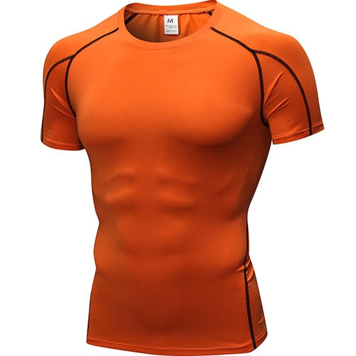 Men’s Quick-Dry Compression Sport Shirt – Running, Fitness, Soccer, Basketball & Gym Jersey