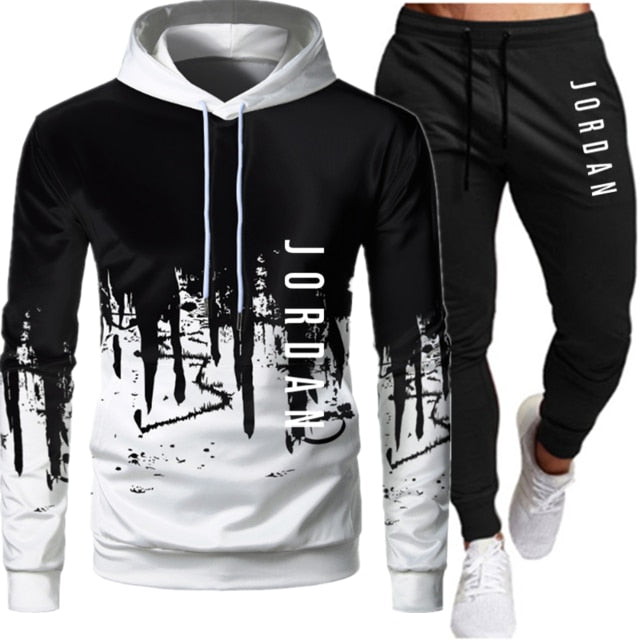 Men’s Jordan-Inspired Two-Piece Tracksuit – Autumn Winter Hooded Sweatshirt & Jogger Set, Streetwear Sportswear Outfit
Sets Tracksuit Men Autumn Winter Hooded Sweatshirt Drawstring Outfit Sportswear Two Piece Set