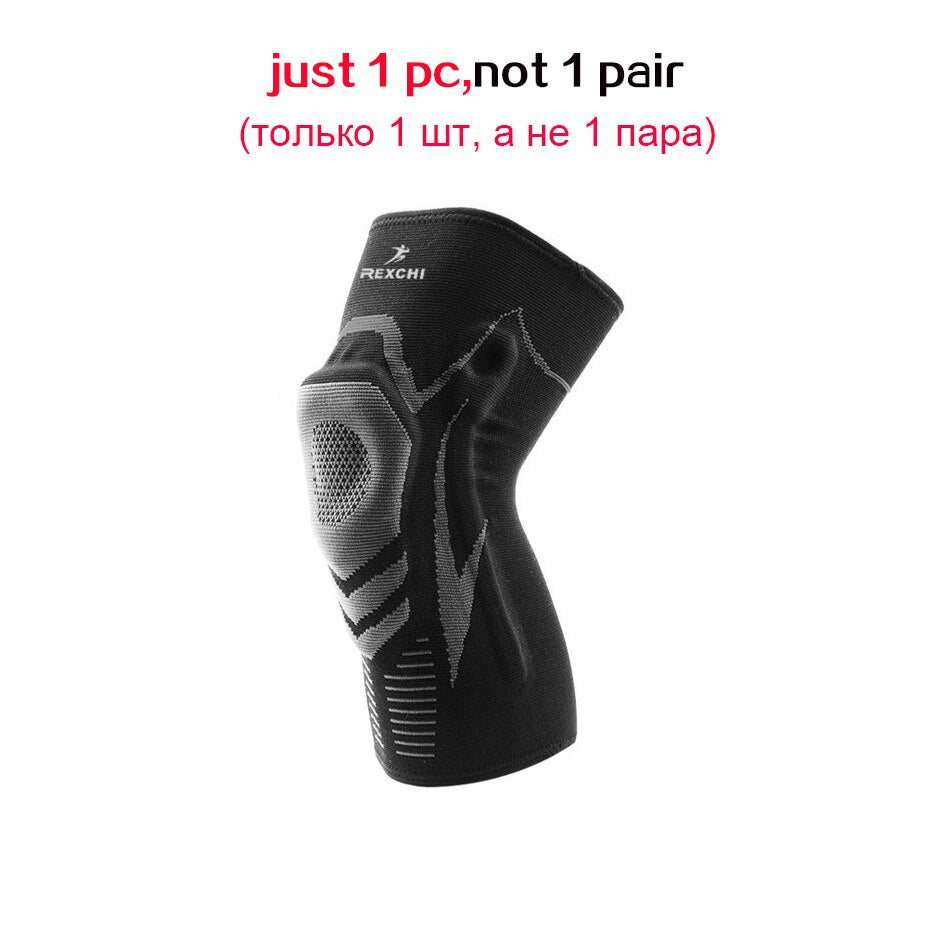 ML Basketball Knee Pads with Support Silicon Padded Elastic Non-slip Patella Brace Kneepad for Fitness Gear Protector Unisex Protect Knees During Sports