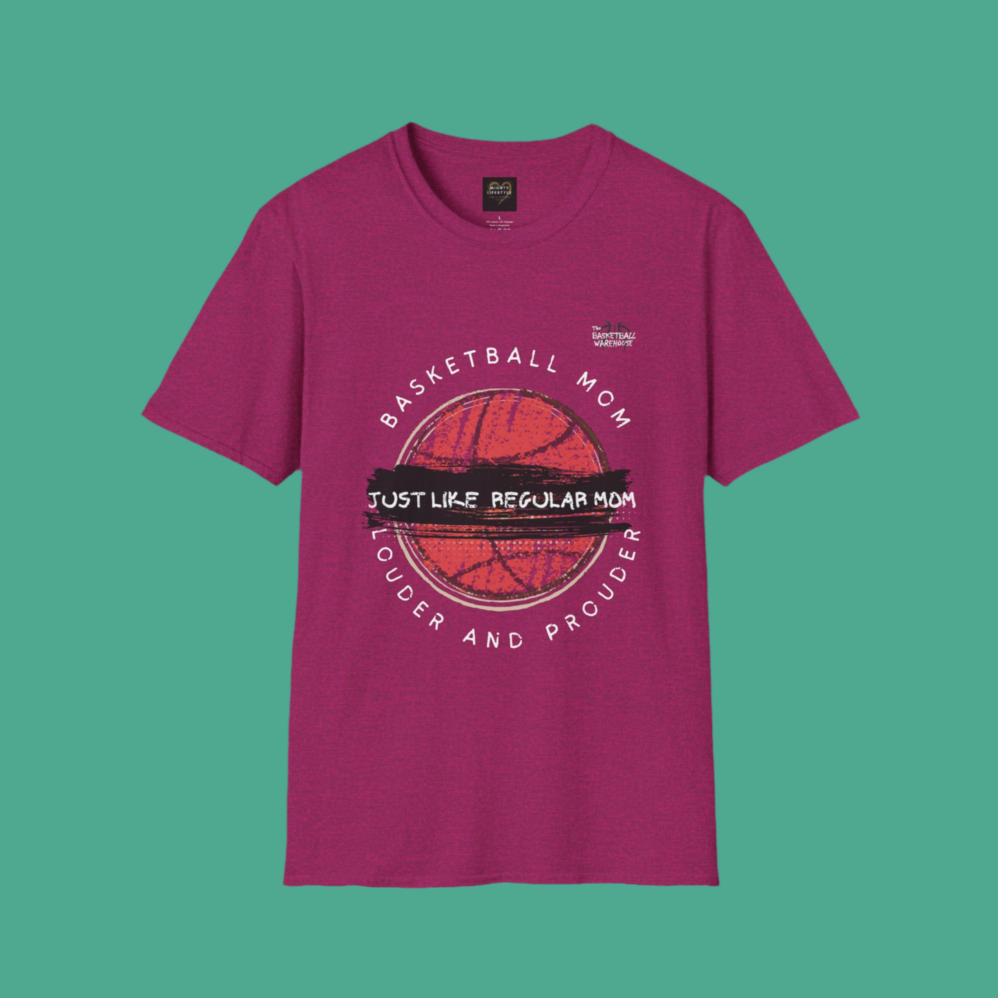 Basketball Mom Louder Prouder Basketball Warehouse Unisex Softstyle T-Shirt - Sporty and Stylish Cotton Tee for Fans