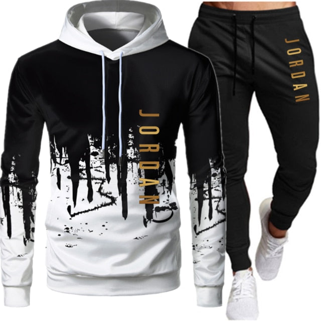 Men’s Jordan-Inspired Two-Piece Tracksuit – Autumn Winter Hooded Sweatshirt & Jogger Set, Streetwear Sportswear Outfit
Sets Tracksuit Men Autumn Winter Hooded Sweatshirt Drawstring Outfit Sportswear Two Piece Set