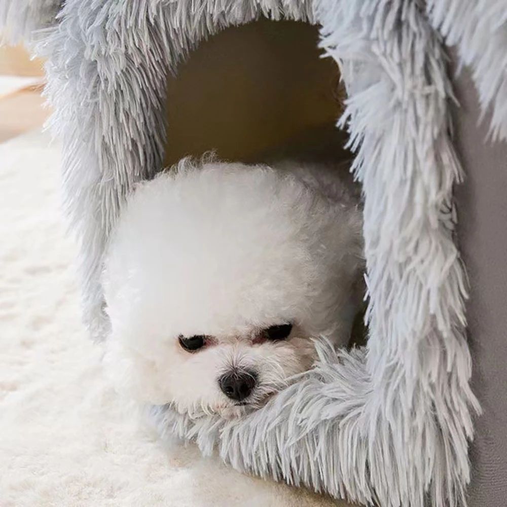Pet Nest | Bunny Nest | Cat Dog Nest Warm in Winter All Seasons Common Small House Pet Nest Villa Online Red Nest
