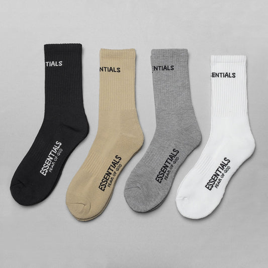 Double line ESSENTIALS High Street Socks Versatile Four Seasons Sports Couple Socks