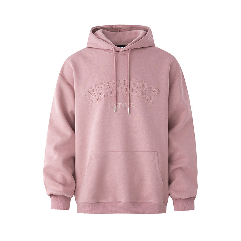 NY Oversized Letter Hoodie Unisex – Loose Fit Casual Streetwear Pullover Sweatshirt for Fall Winter, Trendy Everyday Comfort Hoodie