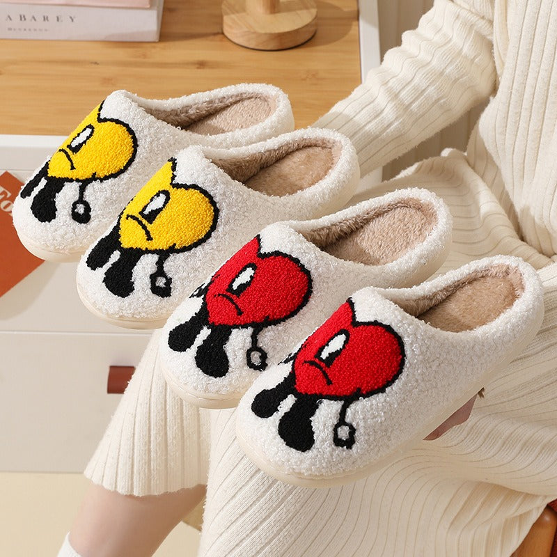 Valentine Slippers | Cotton slippers for women in winter, anti slip, Mr. Mao slippers for men, couple cartoon warmth
