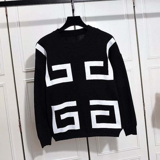 Tarica Knitted Two-piece Suit | Simplicity Pattern Long Sleeve Knit Sweater Top + Casual Loose Harem Pants Set