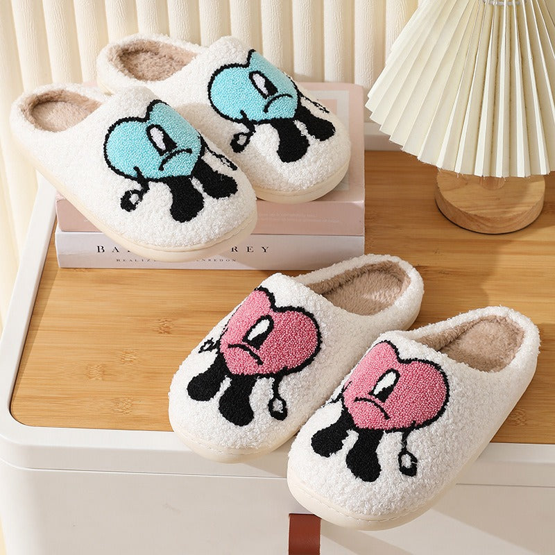 Valentine Slippers | Cotton slippers for women in winter, anti slip, Mr. Mao slippers for men, couple cartoon warmth