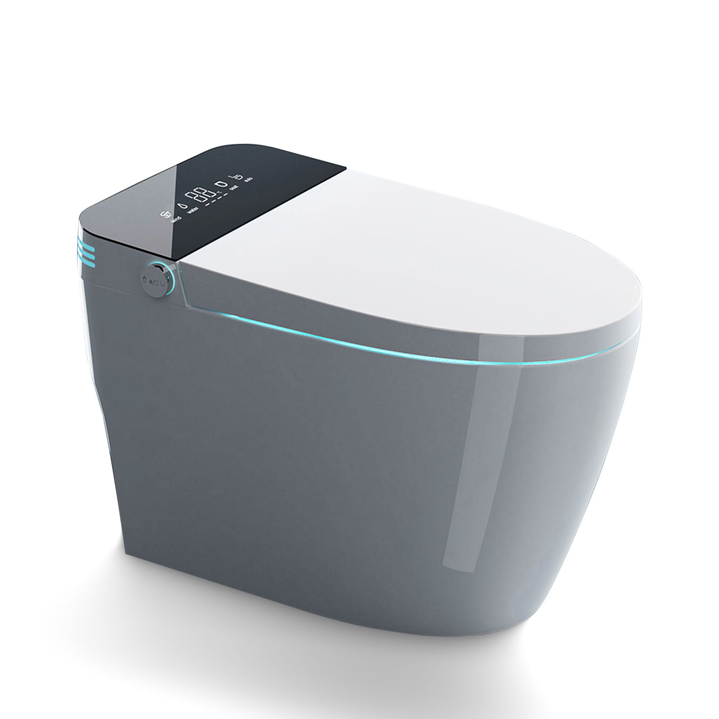 Clean, Efficient, State of the Art Tech, Smart Toilet with Heating, Bidet Seat, Portable Toilet with Automatic Opening and Closing, 1.28GPF Water Tank Free Toilet, White