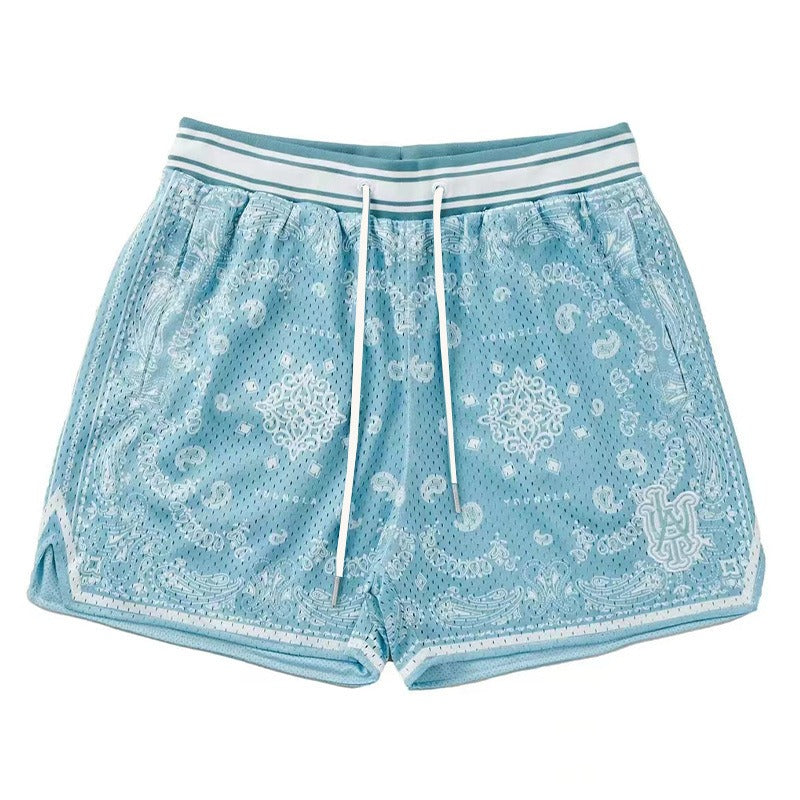 ML Basketball Shorts Quick Dry | Quick drying Paisley breathable running fitness basketball shorts