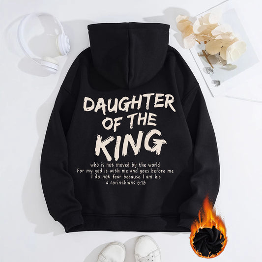 Daughter of the King Hoodie – Christian Women’s Fleece Sweatshirt | Faith-Based Kangaroo Pocket Hoodie | Inspirational Jesus Faith Hoodie Daughter of the King Faith Based Kangaroo pocket hooded long sleeved fleece hoodie top