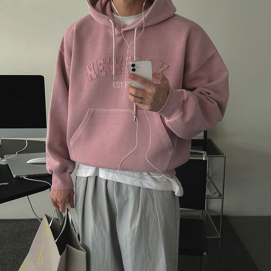 NY Oversized Letter Hoodie Unisex – Loose Fit Casual Streetwear Pullover Sweatshirt for Fall Winter, Trendy Everyday Comfort Hoodie