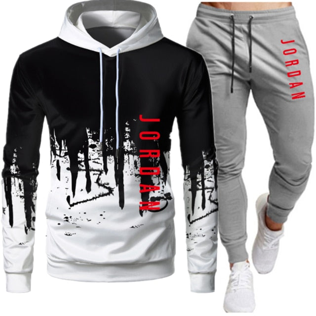Men’s Jordan-Inspired Two-Piece Tracksuit – Autumn Winter Hooded Sweatshirt & Jogger Set, Streetwear Sportswear Outfit
Sets Tracksuit Men Autumn Winter Hooded Sweatshirt Drawstring Outfit Sportswear Two Piece Set