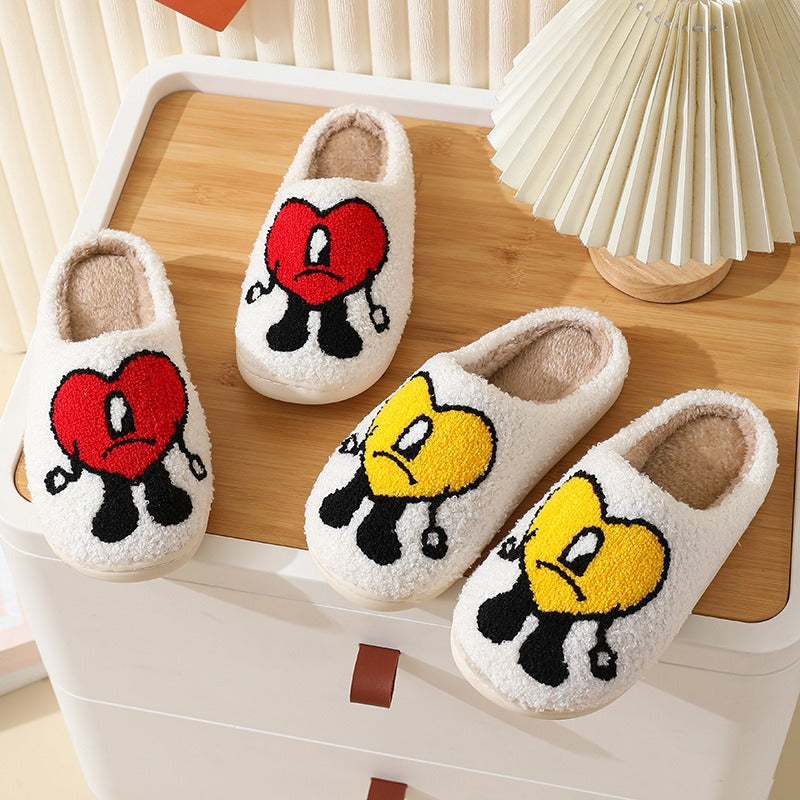 Valentine Slippers | Cotton slippers for women in winter, anti slip, Mr. Mao slippers for men, couple cartoon warmth