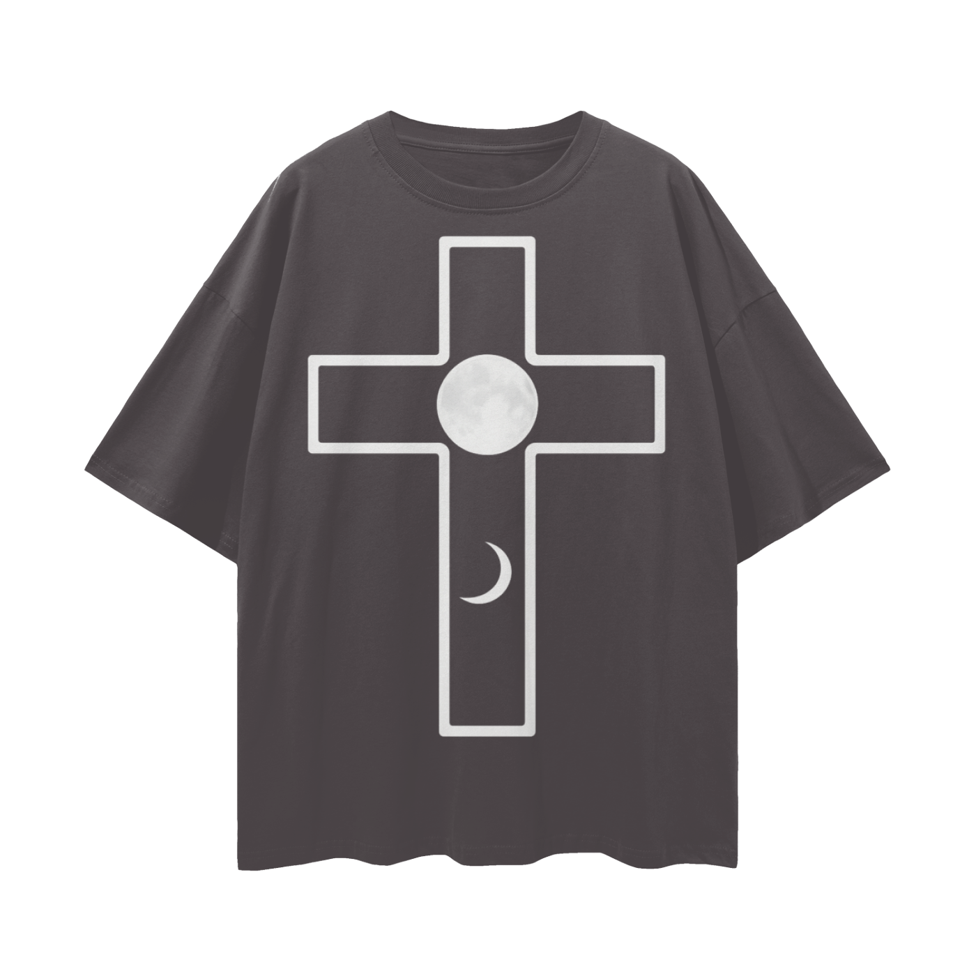 Cross Moon Phase Faith Based Shirt – Oversize Deep Drop Shoulder Tee | Christian shirts for men, Christian shirts for women, casual trendy Christian shirts, faith based graphic tees, Christian apparel for everyday wear, inspirational scripture shirts