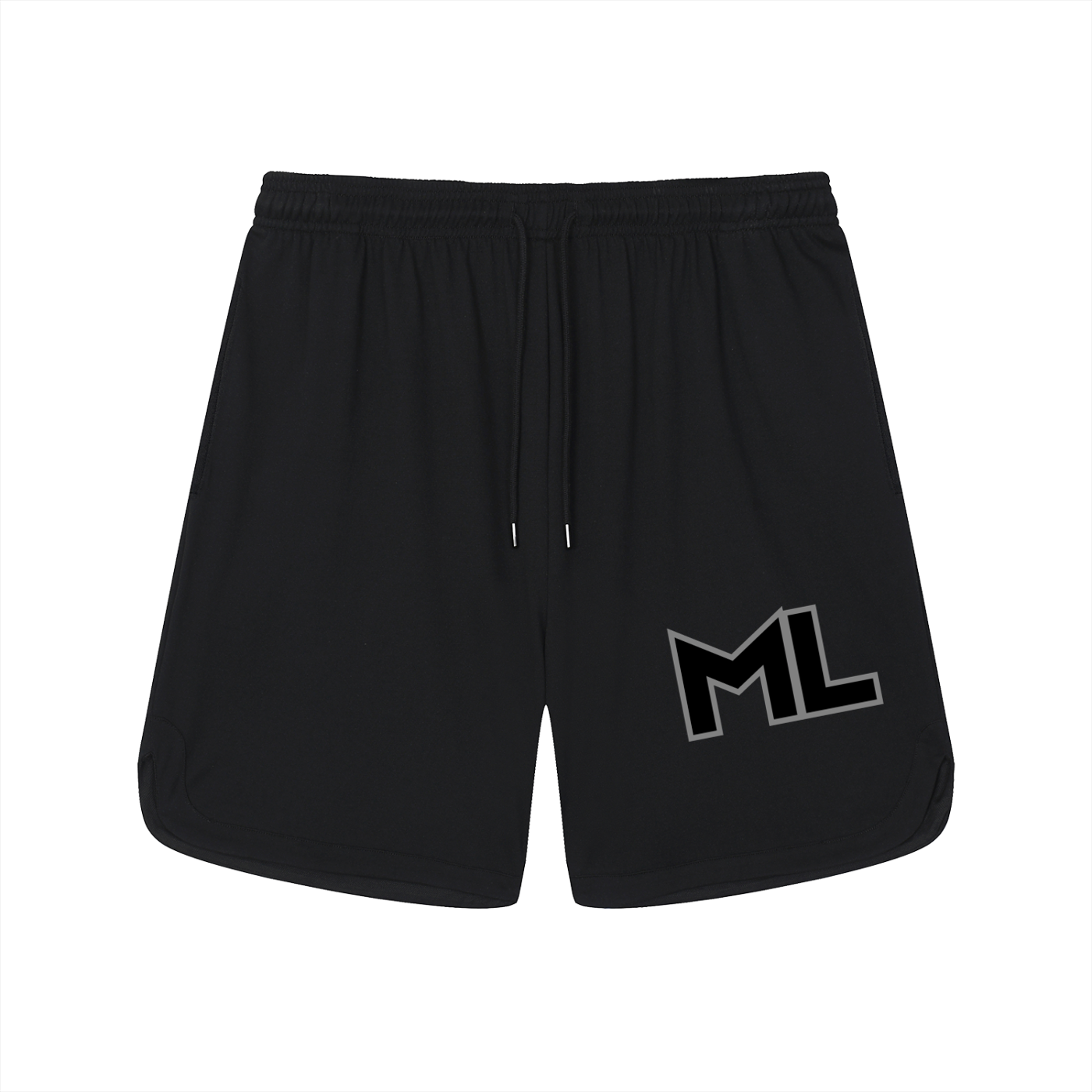 ML Faith Based Sports Shorts Black Border Mesh-Lined Quick-Dry Performance Shorts