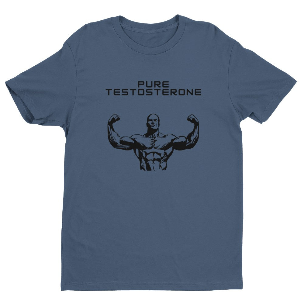 Pure Testosterone Men's Fitted T-Shirt | Gym ShirtFunny Gym Shirt - Crossfit or Gym Shirt for Body Builder.