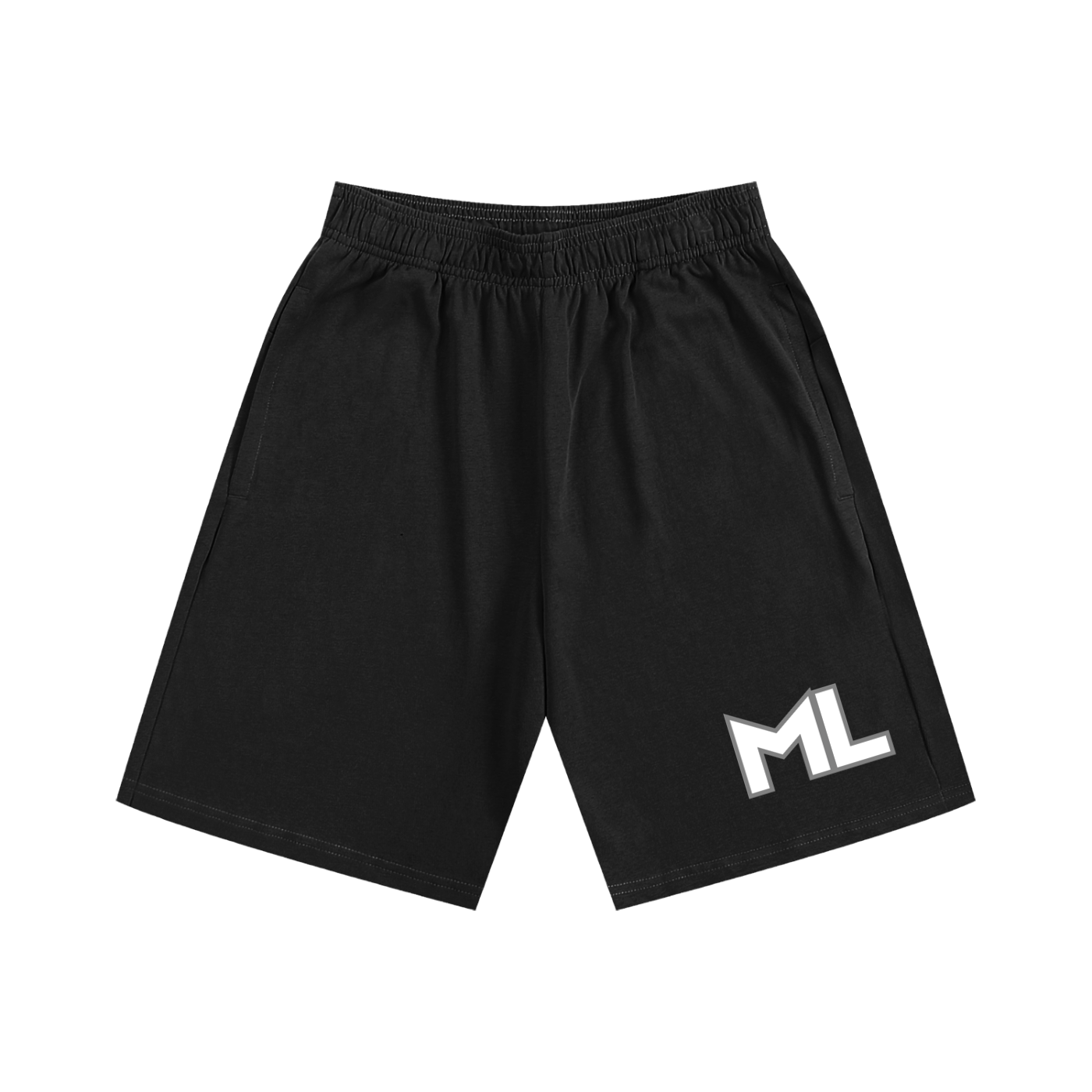 ML Faith Based White Border Essential Heavyweight Cotton Shorts